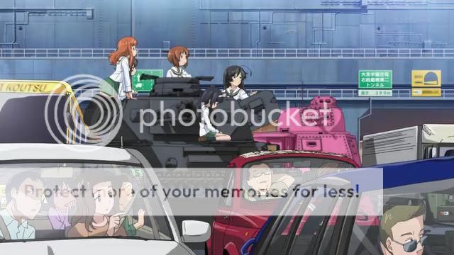 Tank among cars Tank among cars