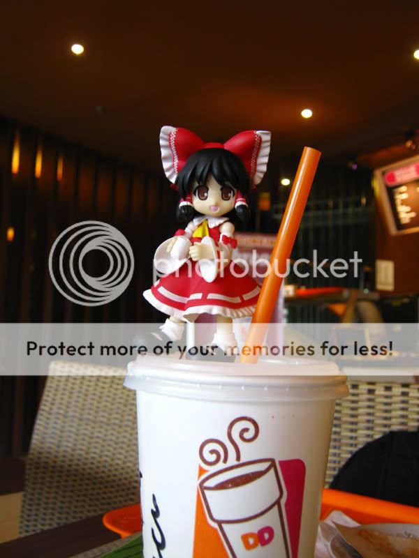 Reimu on softdrink jar Reimu on softdrink jar